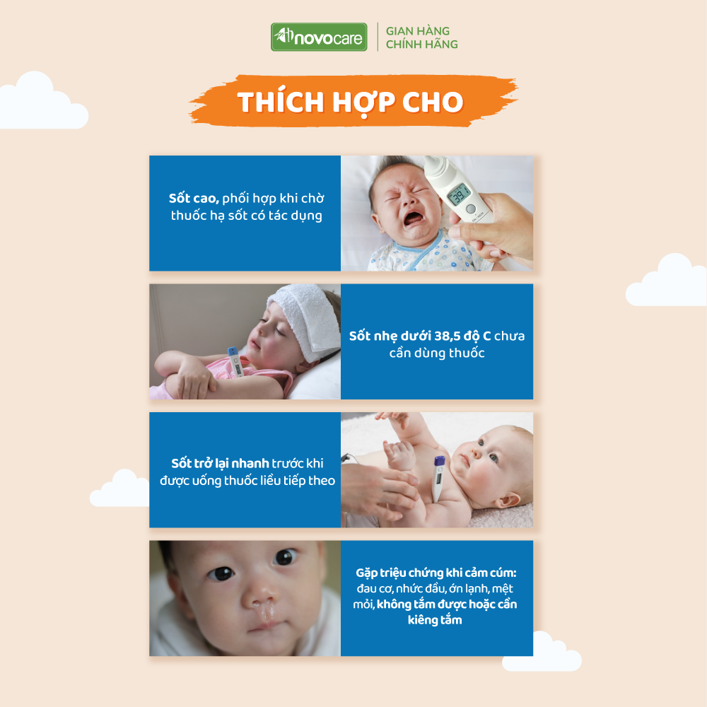 đối tượng sử dụng xịt giải cảm hạ sốt NovoPetie 6 months+