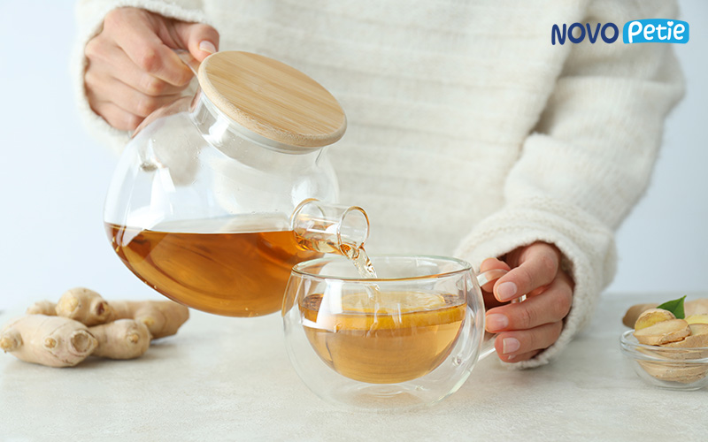 Uống nước gừng là một phương pháp chữa viêm mũi dị ứng cho bà bầu hiệu quả